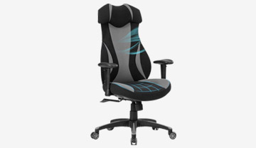 ViscoLogic ARMOUR | Premium Grade Series | Mesh Fabric Gaming Chair (Black & Grey)